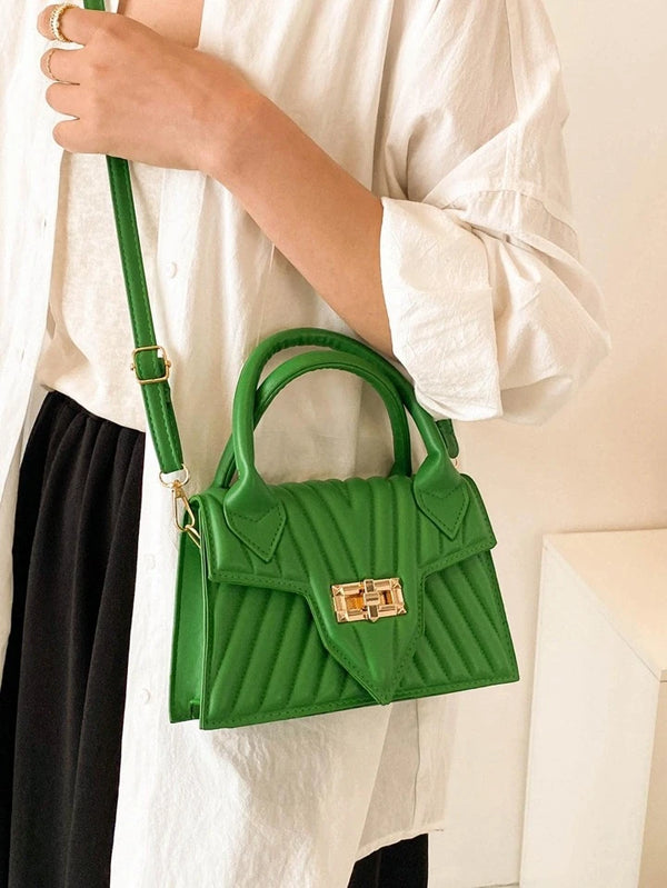 Green Quilted Handbag