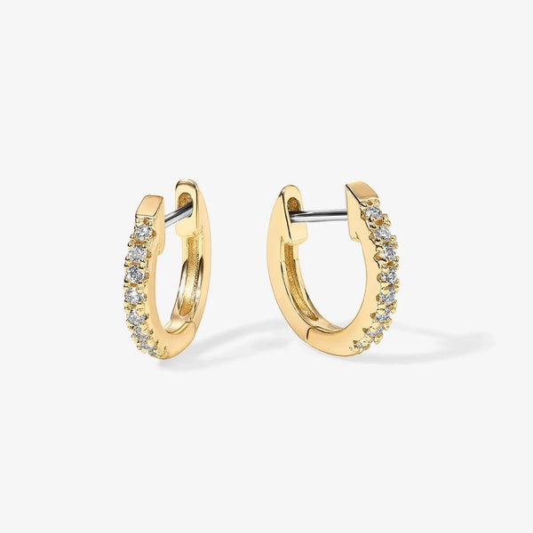 Gold Crystal Hoop Earrings
