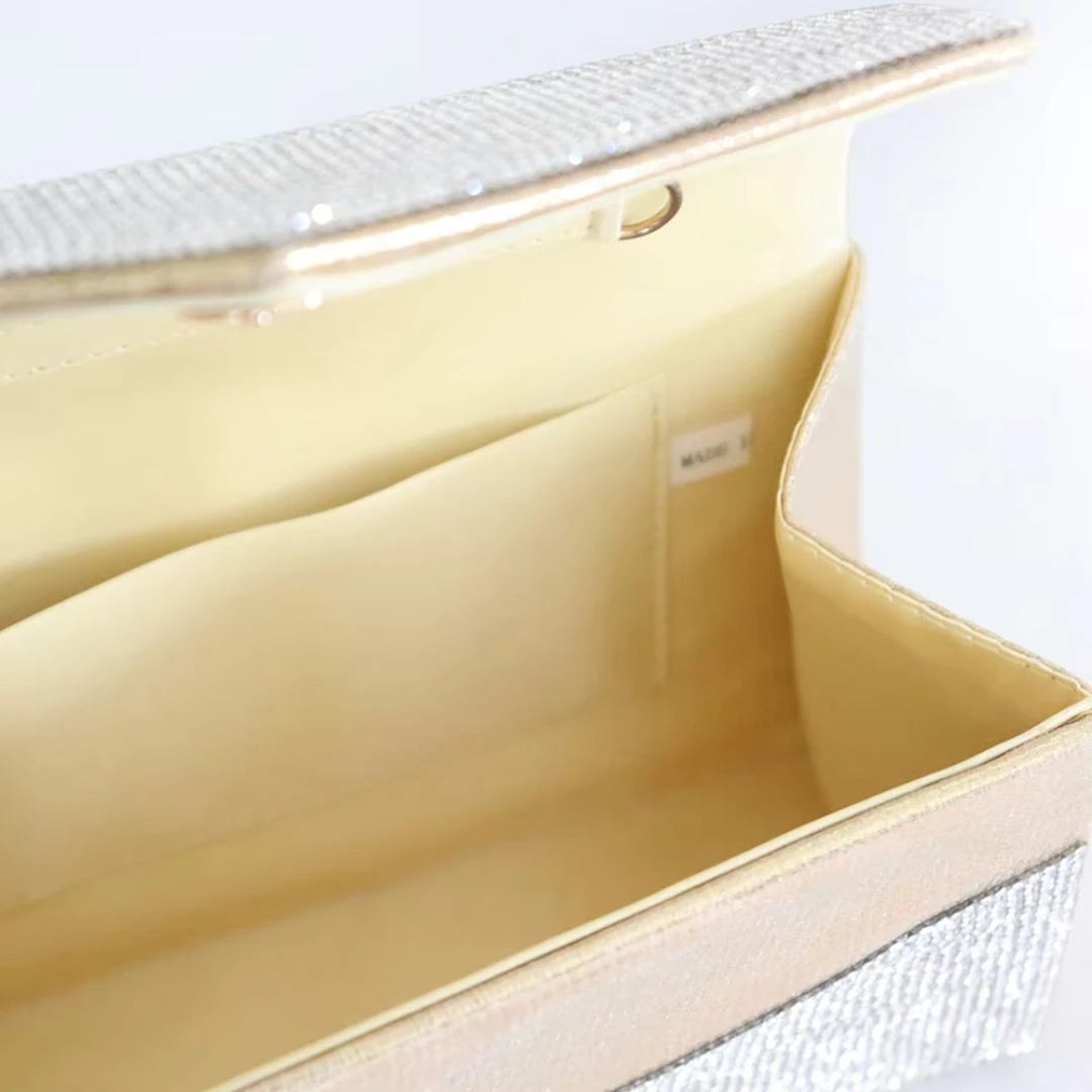 Gold Diamond-Embellished Handbag