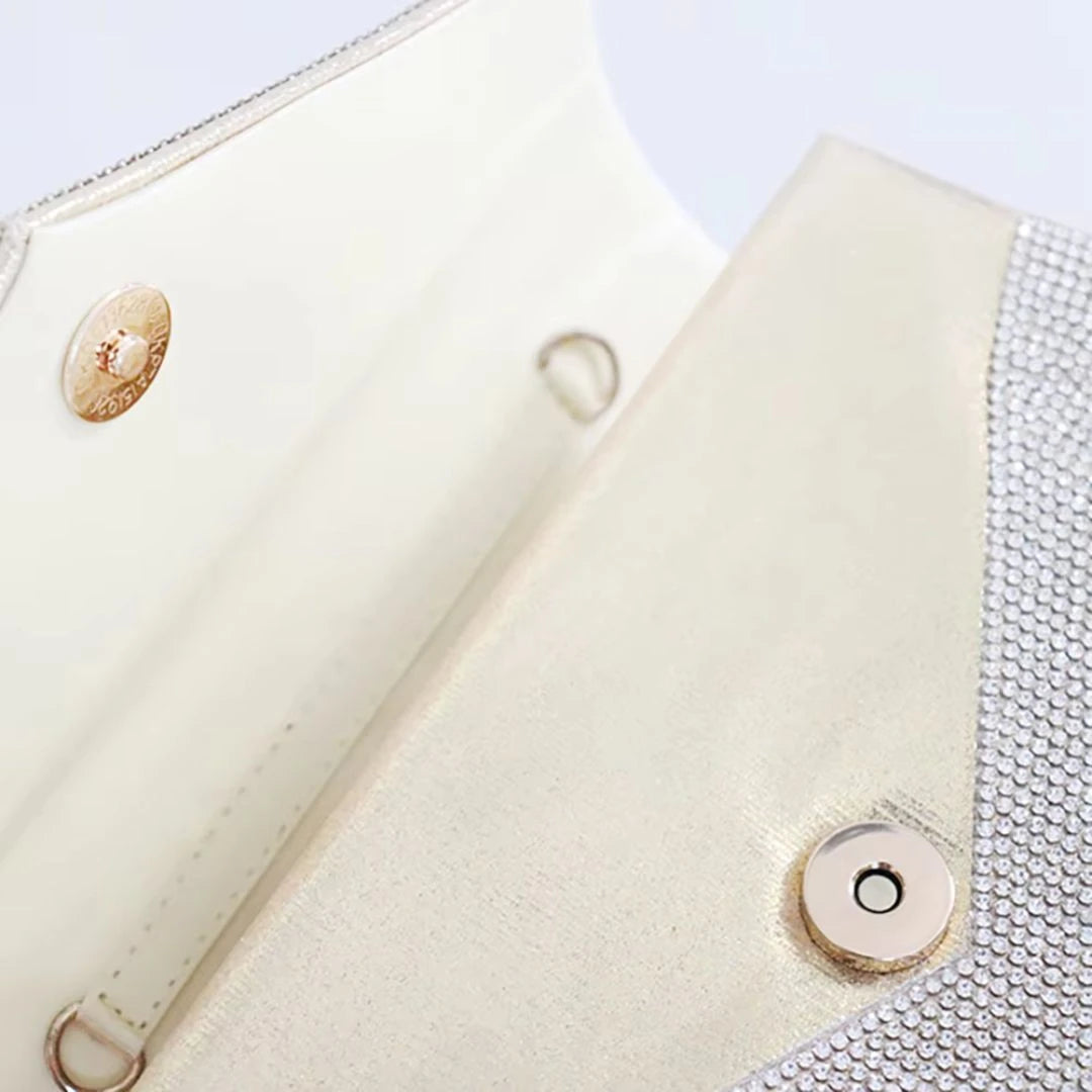 Gold Diamond-Embellished Handbag