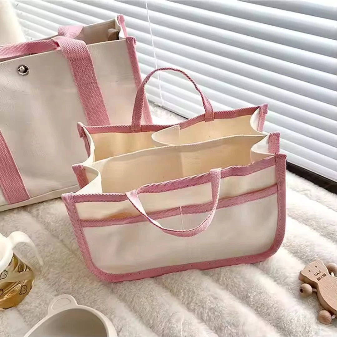 Pink Canvas Crossbody Bag