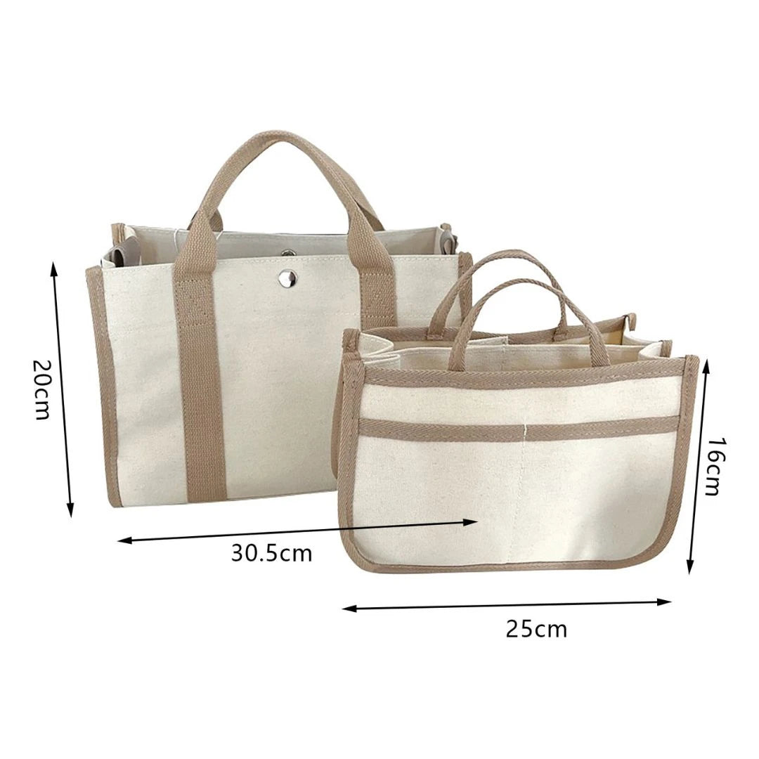 Brown Canvas Crossbody Bag