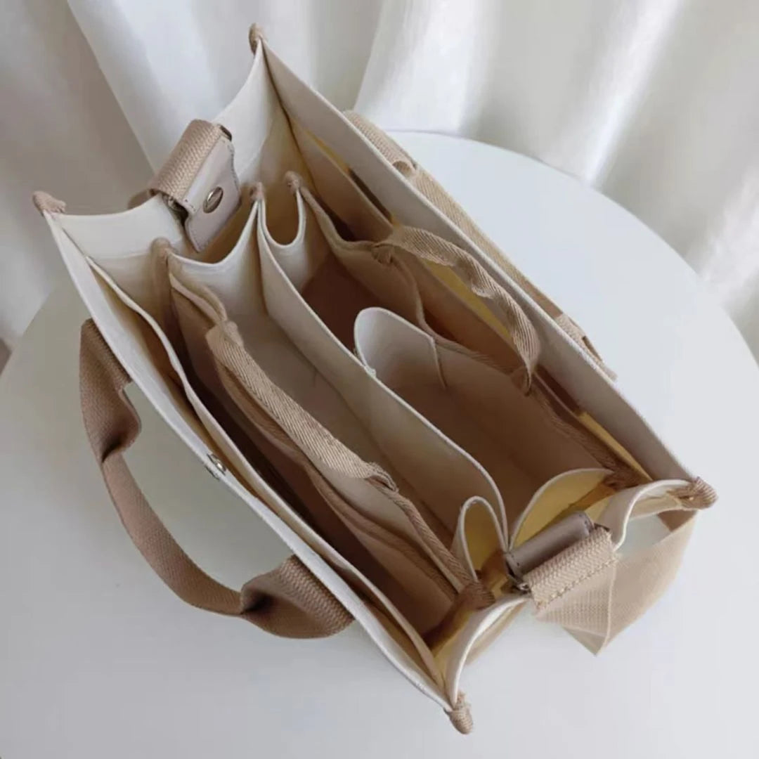 Brown Canvas Crossbody Bag