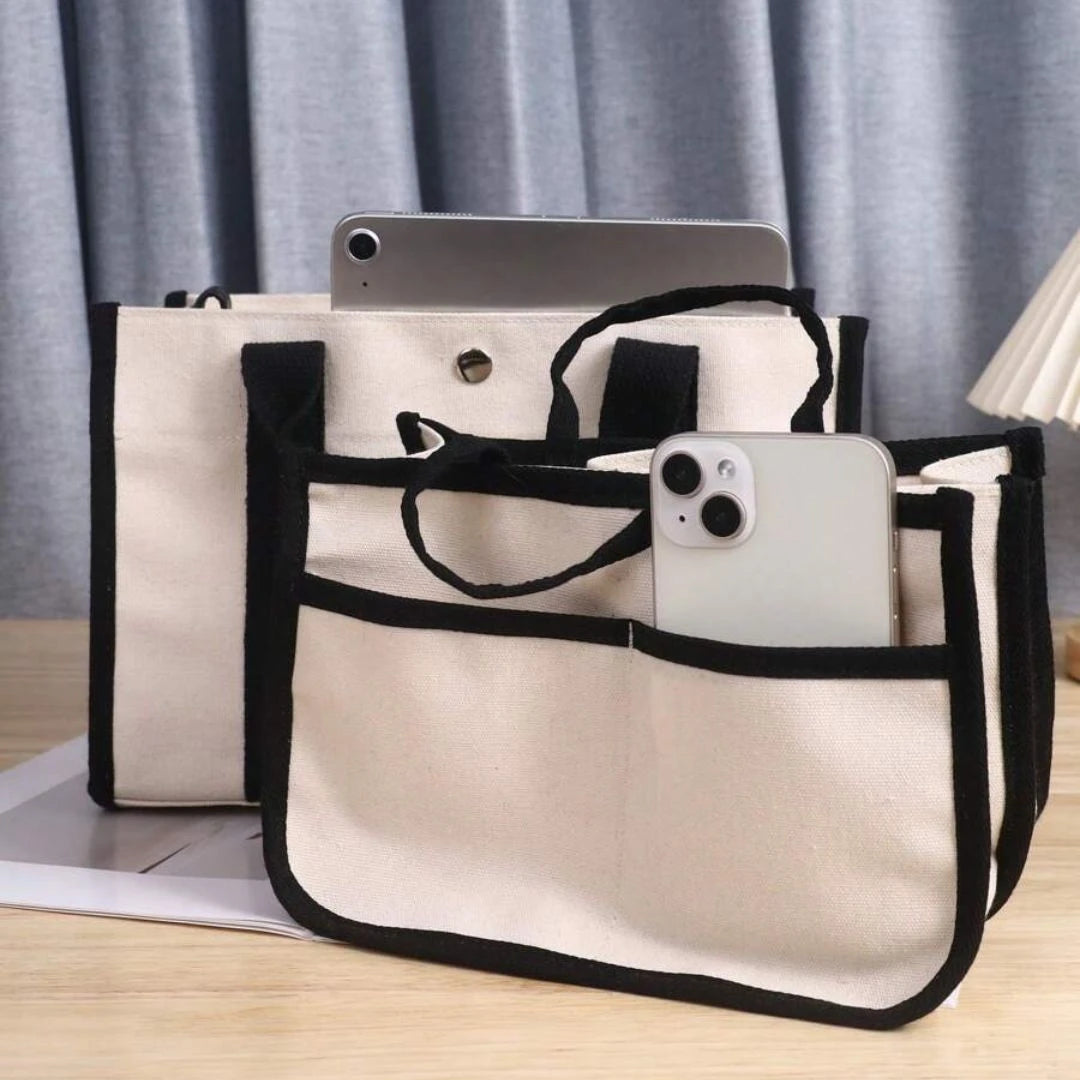 Black Canvas Crossbody Bag