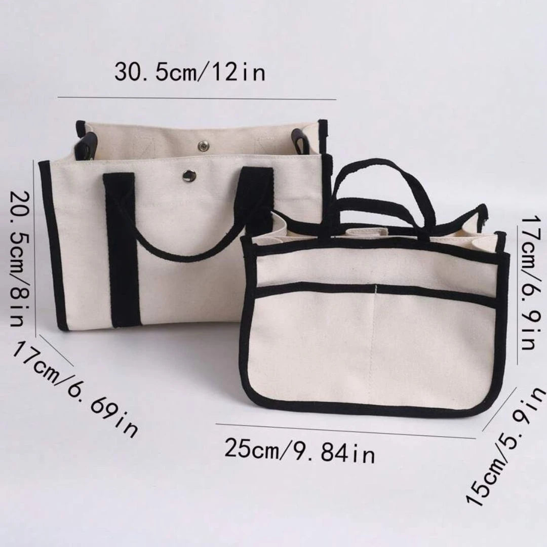 Black Canvas Crossbody Bag