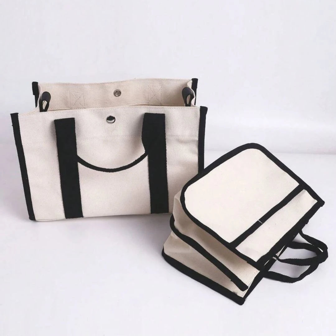 Black Canvas Crossbody Bag