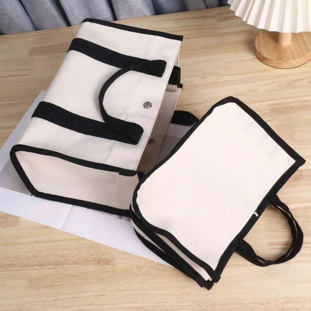 Black Canvas Crossbody Bag