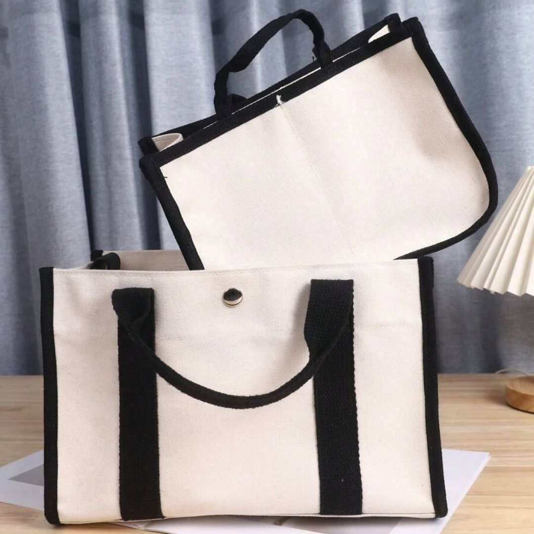 Black Canvas Crossbody Bag