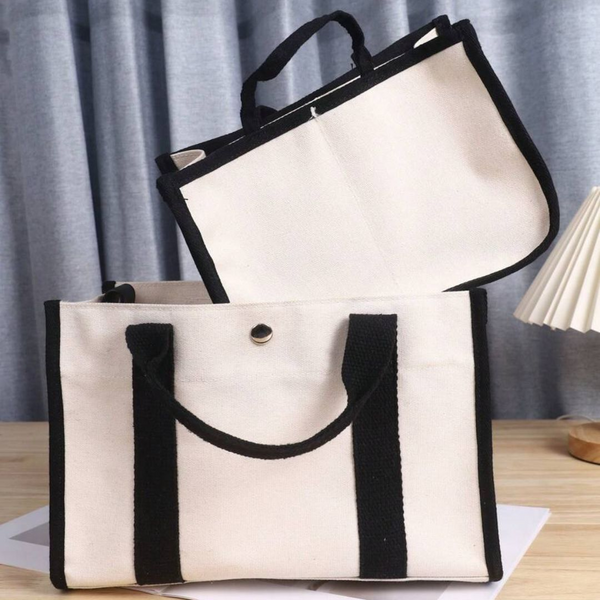 Black Canvas Crossbody Bag