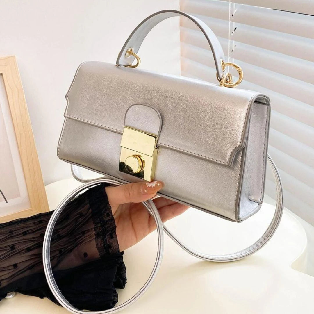 Silver Structured Handbag