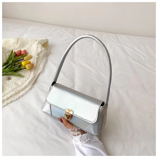 White Metallic Shoulder Bag