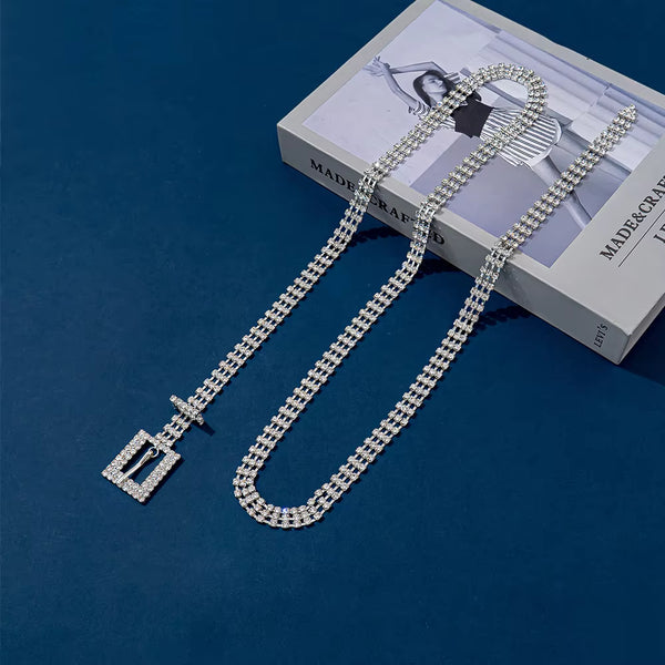 Rectangle Rhinestone Belt