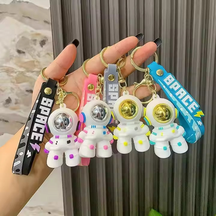 3D Astronaut Space Keychain