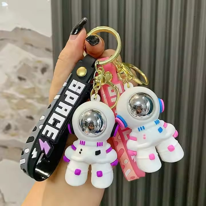 3D Astronaut Space Keychain