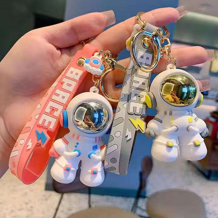 3D Astronaut Space Keychain